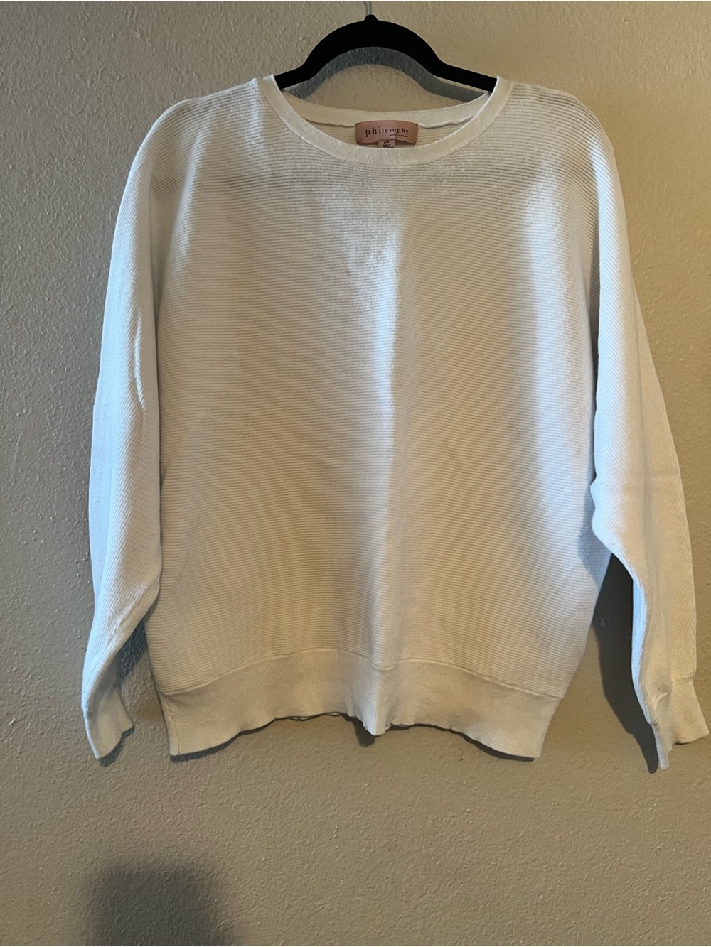 Philosophy Republic Women's white chic sweater winter size Large